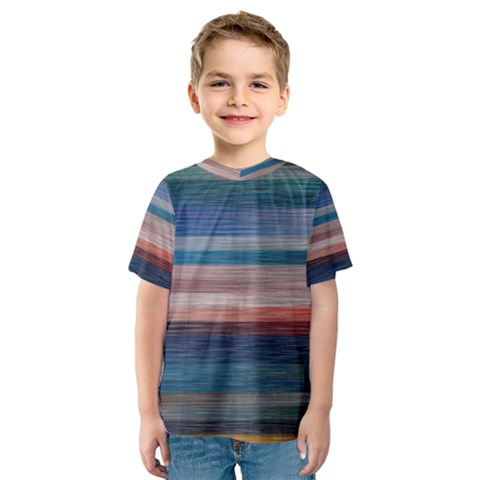 Background Horizontal Lines Kids  Sport Mesh T-shirt by Amaryn4rt