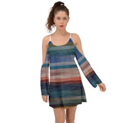 Background Horizontal Lines Boho Dress