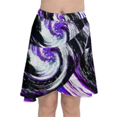 Canvas Acrylic Digital Design Chiffon Wrap Front Skirt by Amaryn4rt