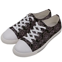 Line Geometry Pattern Geometric Women s Low Top Canvas Sneakers