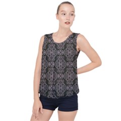 Line Geometry Pattern Geometric Bubble Hem Chiffon Tank Top