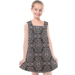 Line Geometry Pattern Geometric Kids  Cross Back Dress