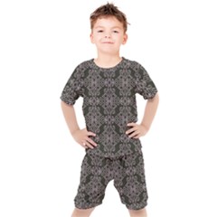 Line Geometry Pattern Geometric Kids  T-Shirt and Shorts Set