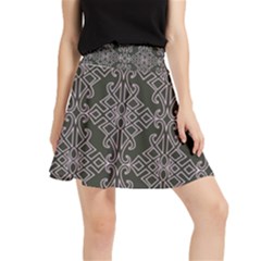 Line Geometry Pattern Geometric Waistband Skirt