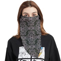 Line Geometry Pattern Geometric Face Covering Bandana (triangle) by Amaryn4rt