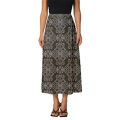 Line Geometry Pattern Geometric Classic Midi Chiffon Skirt