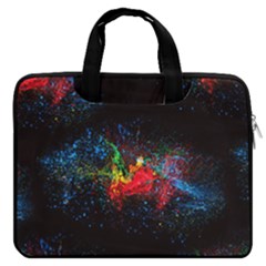 Black Unique Paint Galaxy Carrying Handbag Laptop Sleeve by CoolDesigns