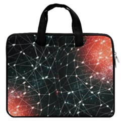 Space Stars Black Geometric Pattern Carrying Handbag Laptop Sleeve by CoolDesigns