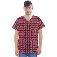 Kaleidoscope Seamless Pattern Men s V-neck Scrub Top