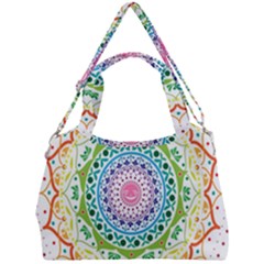Mandala Pattern Rainbow Pride Double Compartment Shoulder Bag