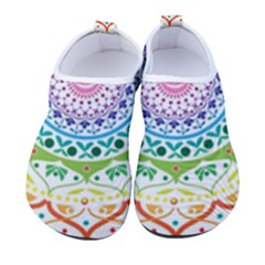 Mandala Pattern Rainbow Pride Women s Sock-style Water Shoes by Ravend