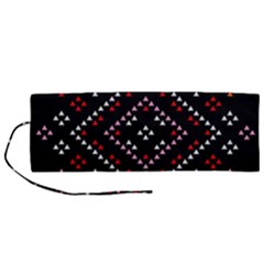 Pattern Abstract Design Art Roll Up Canvas Pencil Holder (m)