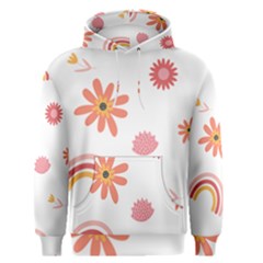 Seamless Pattern Flowers Rainbow Men s Core Hoodie by Ravend