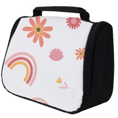 Seamless Pattern Flowers Rainbow Full Print Travel Pouch (big)