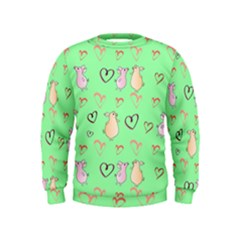 Pig Heart Digital Kids  Sweatshirt by Ravend