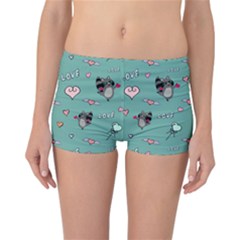 Raccoon Love Texture Seamless Reversible Boyleg Bikini Bottoms