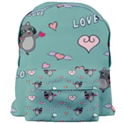 Raccoon Love Texture Seamless Giant Full Print Backpack