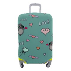 Raccoon Love Texture Seamless Luggage Cover (small)