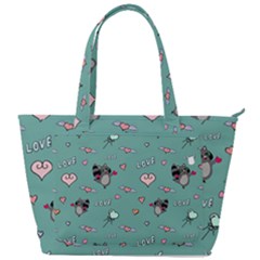 Raccoon Love Texture Seamless Back Pocket Shoulder Bag 