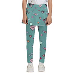 Raccoon Love Texture Seamless Kids  Skirted Pants