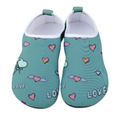 Raccoon Love Texture Seamless Men s Sock-style Water Shoes