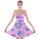 Hearts Pattern Love Background Strapless Bra Top Dress View1