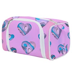 Hearts Pattern Love Background Toiletries Pouch by Ravend