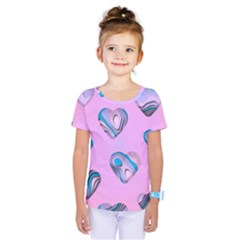 Hearts Pattern Love Background Kids  One Piece T-shirt