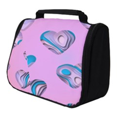 Hearts Pattern Love Background Full Print Travel Pouch (small)