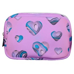 Hearts Pattern Love Background Make Up Pouch (small) by Ravend