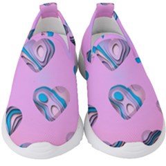 Hearts Pattern Love Background Kids  Slip On Sneakers