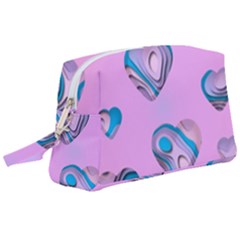 Hearts Pattern Love Background Wristlet Pouch Bag (large) by Ravend