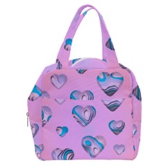 Hearts Pattern Love Background Boxy Hand Bag by Ravend