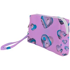 Hearts Pattern Love Background Wristlet Pouch Bag (small) by Ravend