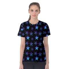 Background Stars Seamless Wallpaper Women s Cotton T-shirt