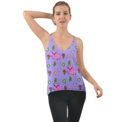 Flower Pink Pig Piggy Seamless Chiffon Cami by Ravend