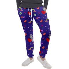 Rabbit Hearts Texture Seamless Pattern Men s Jogger Sweatpants by Ravend