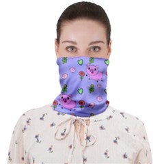 Flower Pink Pig Piggy Seamless Face Covering Bandana (adult) by Ravend