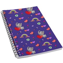 Rabbit Hearts Texture Seamless Pattern 5.5  x 8.5  Notebook