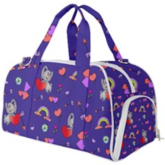 Rabbit Hearts Texture Seamless Pattern Burner Gym Duffel Bag