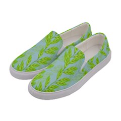 Background Leaves Branch Seamless Women s Canvas Slip Ons by Ravend