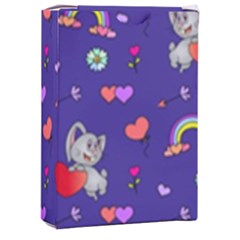 Rabbit Hearts Texture Seamless Pattern Playing Cards Single Design (Rectangle) with Custom Box