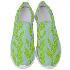 Background Leaves Branch Seamless Men s Slip On Sneakers by Ravend