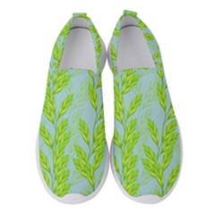 Background Leaves Branch Seamless Women s Slip On Sneakers by Ravend