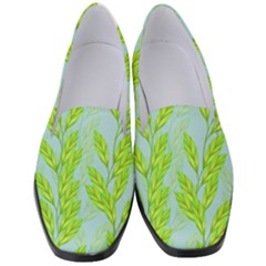 Background Leaves Branch Seamless Women s Classic Loafer Heels