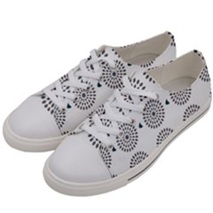 Floral Art Pattern Design Women s Low Top Canvas Sneakers by Ravend