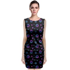 Stars Pattern Art Design Classic Sleeveless Midi Dress by Ravend