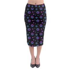 Stars Pattern Art Design Midi Pencil Skirt