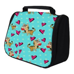 Cat Love Pattern Full Print Travel Pouch (small)