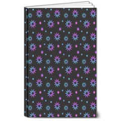 Stars Pattern Art Design 8  X 10  Softcover Notebook